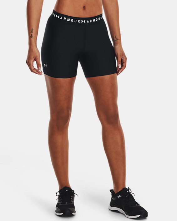 Women's HeatGear® Middy Shorts, Black, pdpMainDesktop image number 0